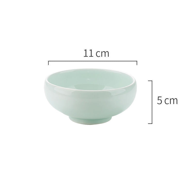 Featured ceramic bowl rice bowl household drum-shaped soup bowl - Mubimart -  