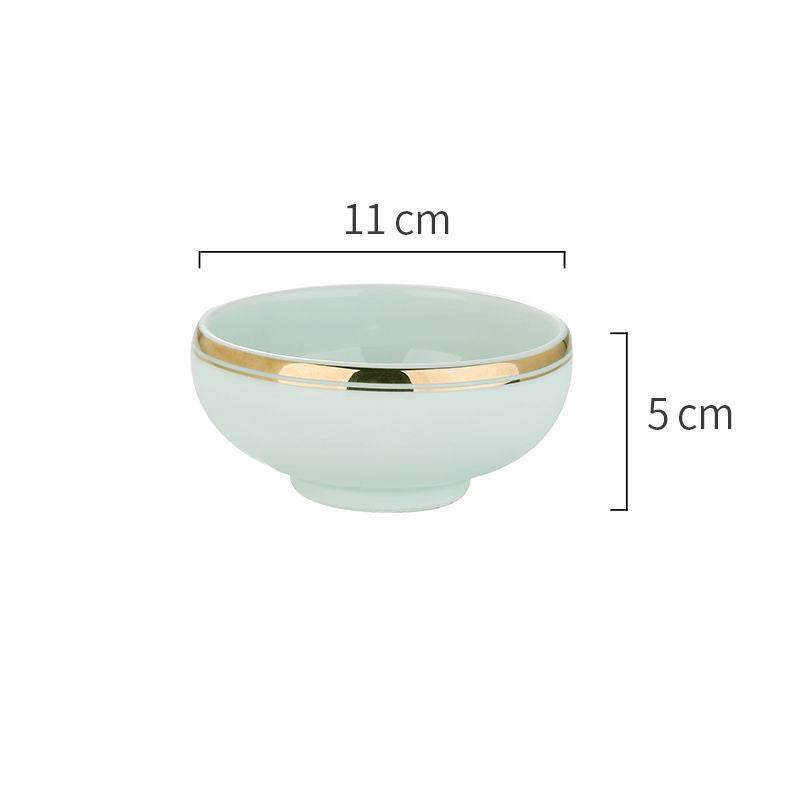 Featured ceramic bowl rice bowl household drum-shaped soup bowl - Mubimart