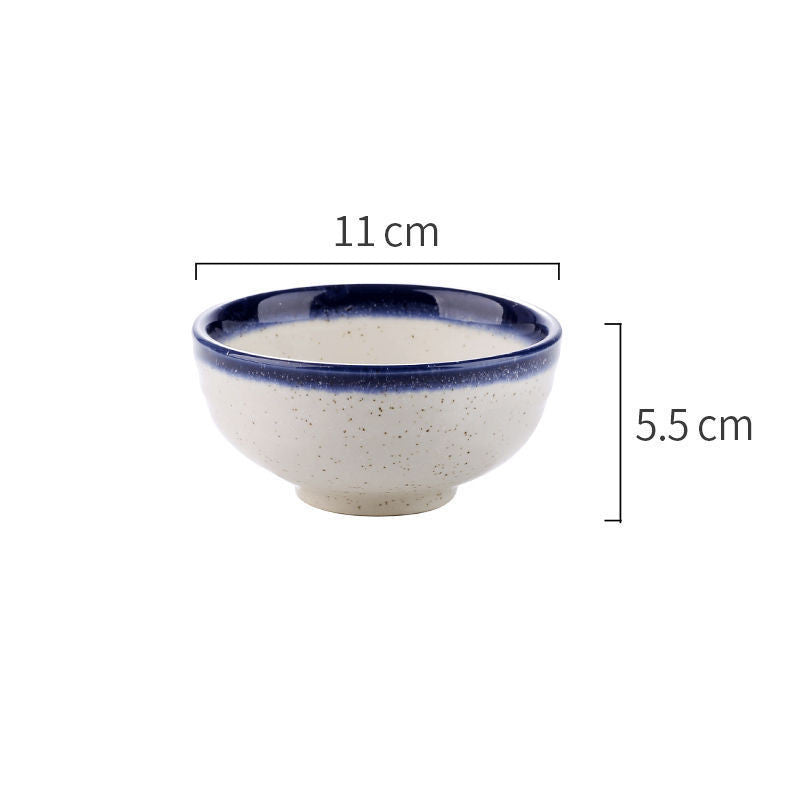 Featured ceramic bowl rice bowl household drum-shaped soup bowl - Mubimart -  