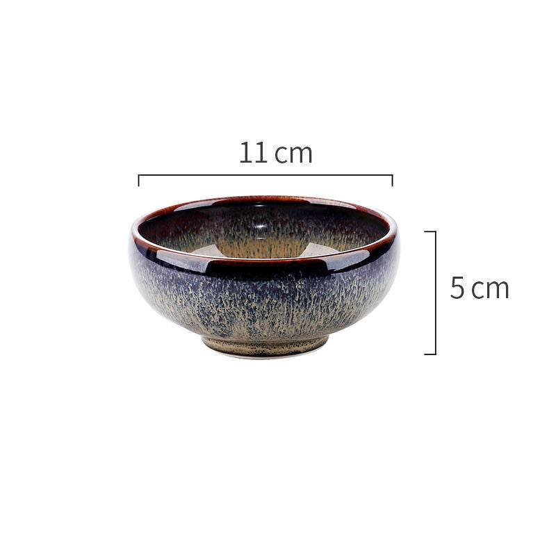 Featured ceramic bowl rice bowl household drum-shaped soup bowl - Mubimart