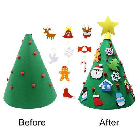 Felt Christmas Tree Three-dimensional Christmas Tree Pendant Children's Puzzle Handmade DIY - Mubimart