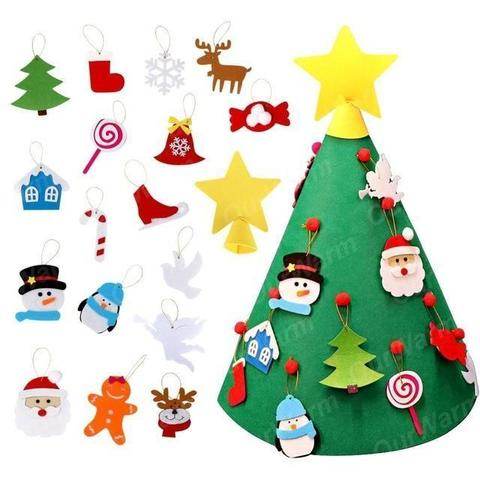 Felt Christmas Tree Three-dimensional Christmas Tree Pendant Children's Puzzle Handmade DIY - Mubimart
