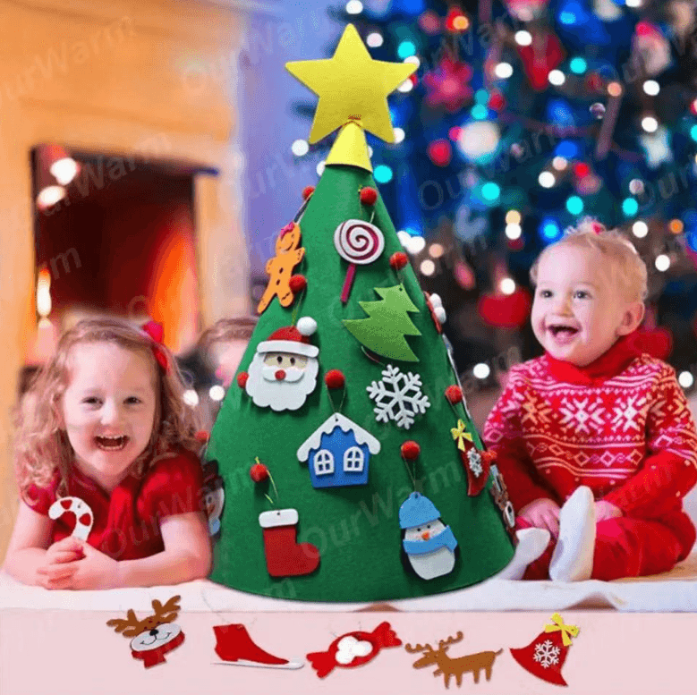 Felt Christmas Tree Three-dimensional Christmas Tree Pendant Children's Puzzle Handmade DIY - Mubimart