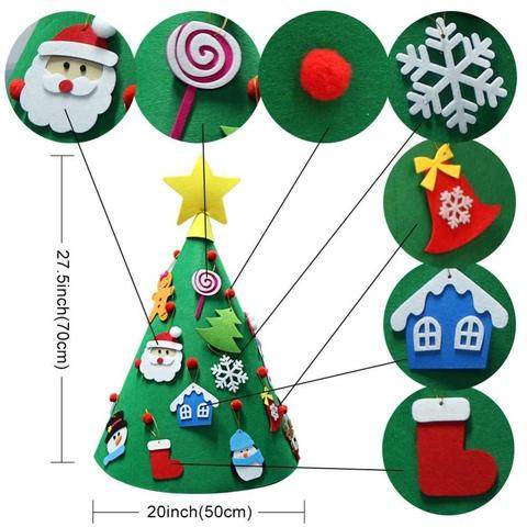 Felt Christmas Tree Three-dimensional Christmas Tree Pendant Children's Puzzle Handmade DIY - Mubimart