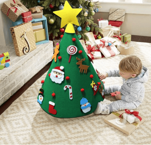 Felt Christmas Tree Three-dimensional Christmas Tree Pendant Children's Puzzle Handmade DIY - Mubimart