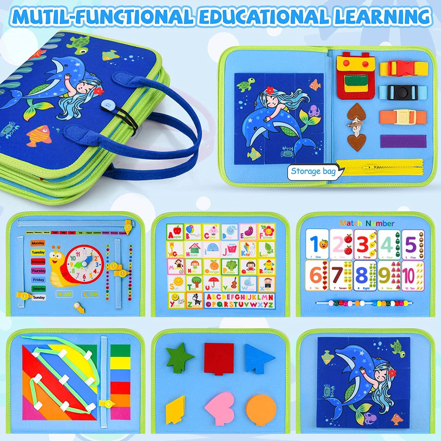 Felt Learning Board Early Education Educational Toys - Mubimart -  