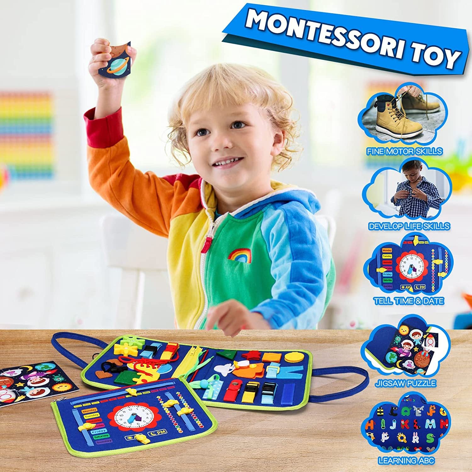 Felt Learning Board Educational Toys - Mubimart -  