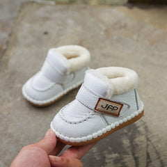 Female Baby Toddler Shoes Soft Soled Autumn and Winter Warm Snow Boots - Mubimart - Baby Shoes 