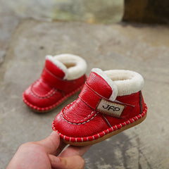 Female Baby Toddler Shoes Soft Soled Autumn and Winter Warm Snow Boots - Mubimart -  