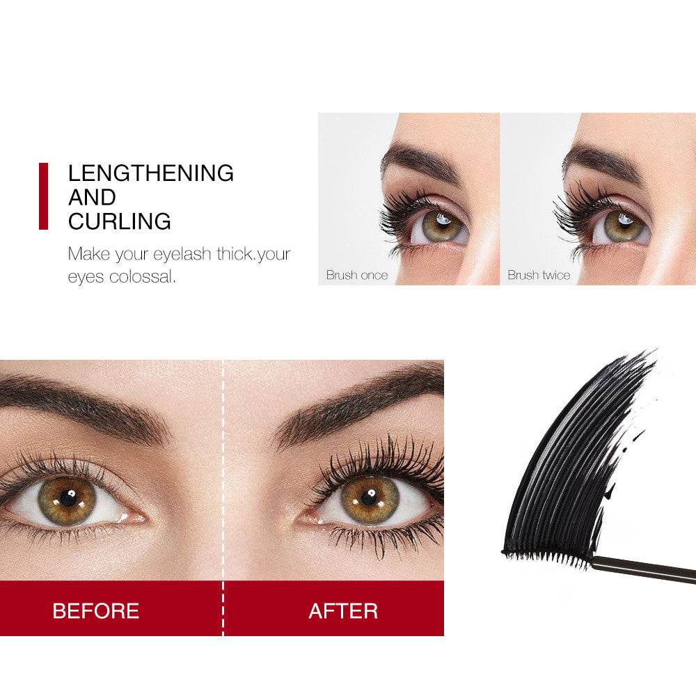 Fiber Eye Black Is Slender Waterproof Durable And Color Makeup Free - Mubimart