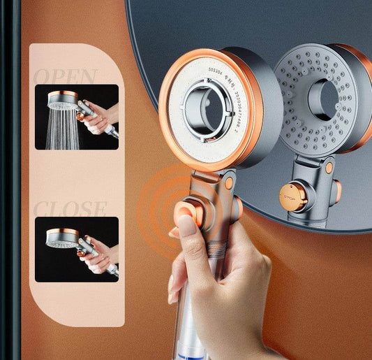 Filtered Water Shower Three-gear Pressurized Water Stop Dechlorination Skin Care Beauty Shower Head - Mubimart