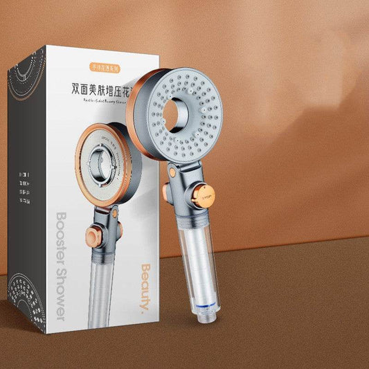 Filtered Water Shower Three-gear Pressurized Water Stop Dechlorination Skin Care Beauty Shower Head - Mubimart