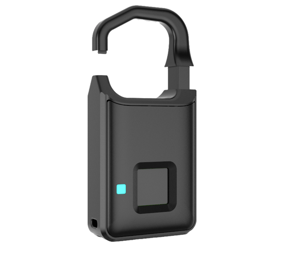 Fingerprint padlock smart lock anti-theft door lock outdoor door padlock luggage lock P4 fingerprint padlock - Mubimart - Luggage Lock 