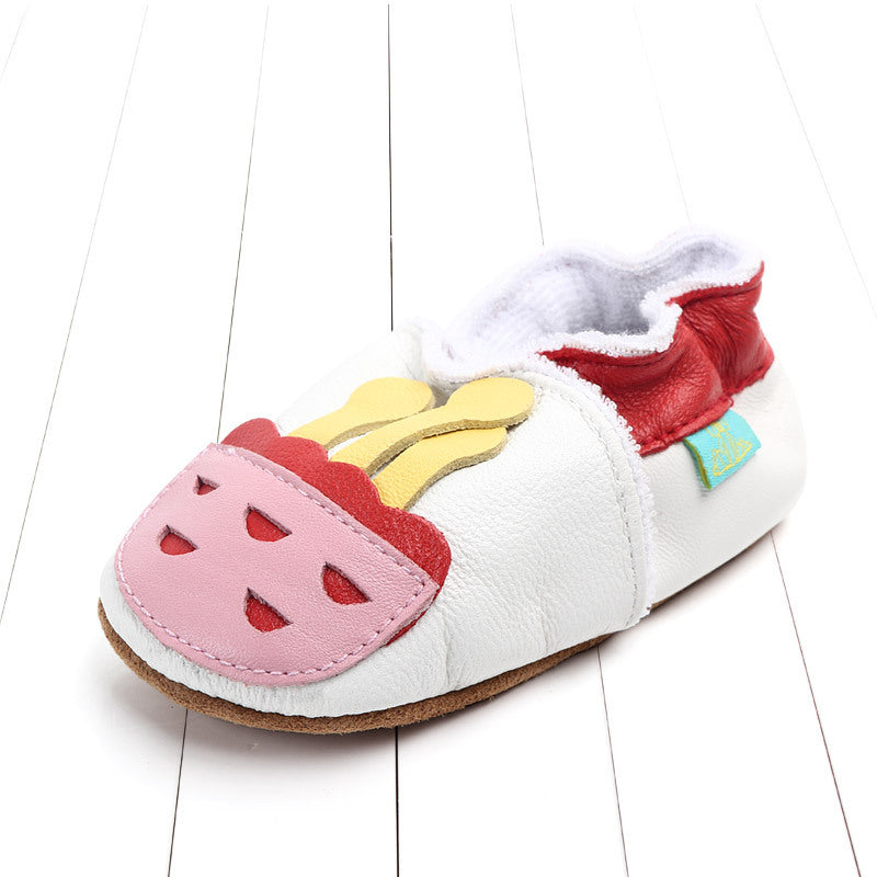 First layer sheepskin soft sole baby shoes - Mubimart -  