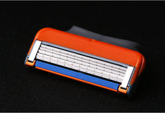 Five Layer Manual Shaving Razor Blade 4 Simple Boxed Orange Spot - Mubimart - Manual Razor 