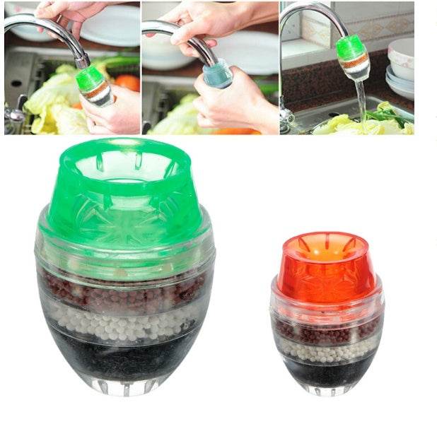 Five-layer filter kitchen faucet filter household water purifier machine activated carbon splash-proof water filter - Mubimart