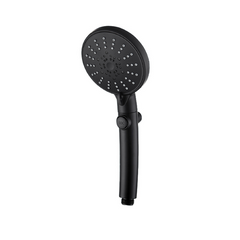 Five-speed Adjustment One-button Water-stop All-black Shower Head - Mubimart - Shower Head 