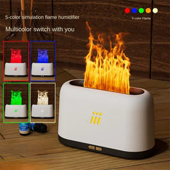 Flame Aroma Diffuser Air Humidifier Ultrasonic Cool Mist Maker Fogger Led Essential Oil Flame Lamp Difusor - Mubimart -  