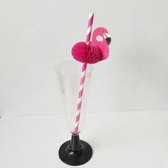 Flamingo Party Paper Straws Environmentally Friendly Kraft Paper Straws - Mubimart -  