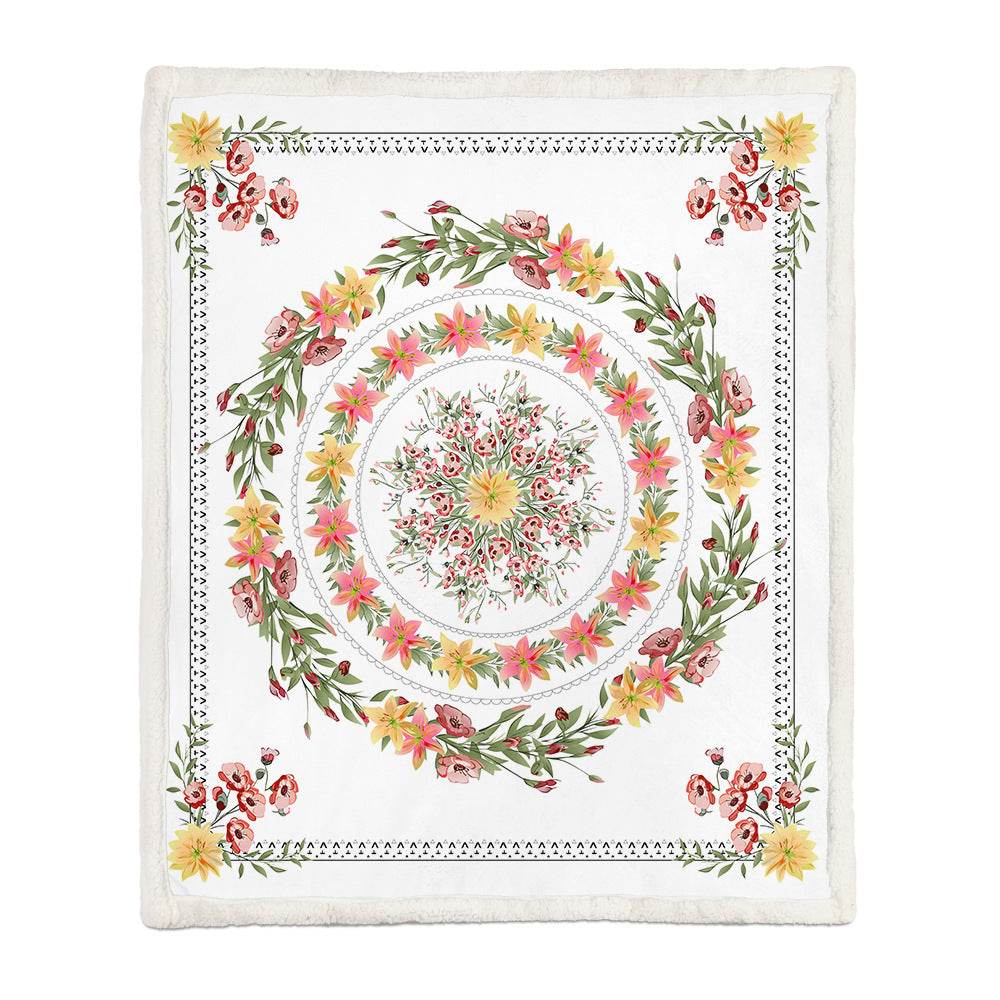 Flannel Blanket Air Conditioning Blanket Napping Blanket - Mubimart