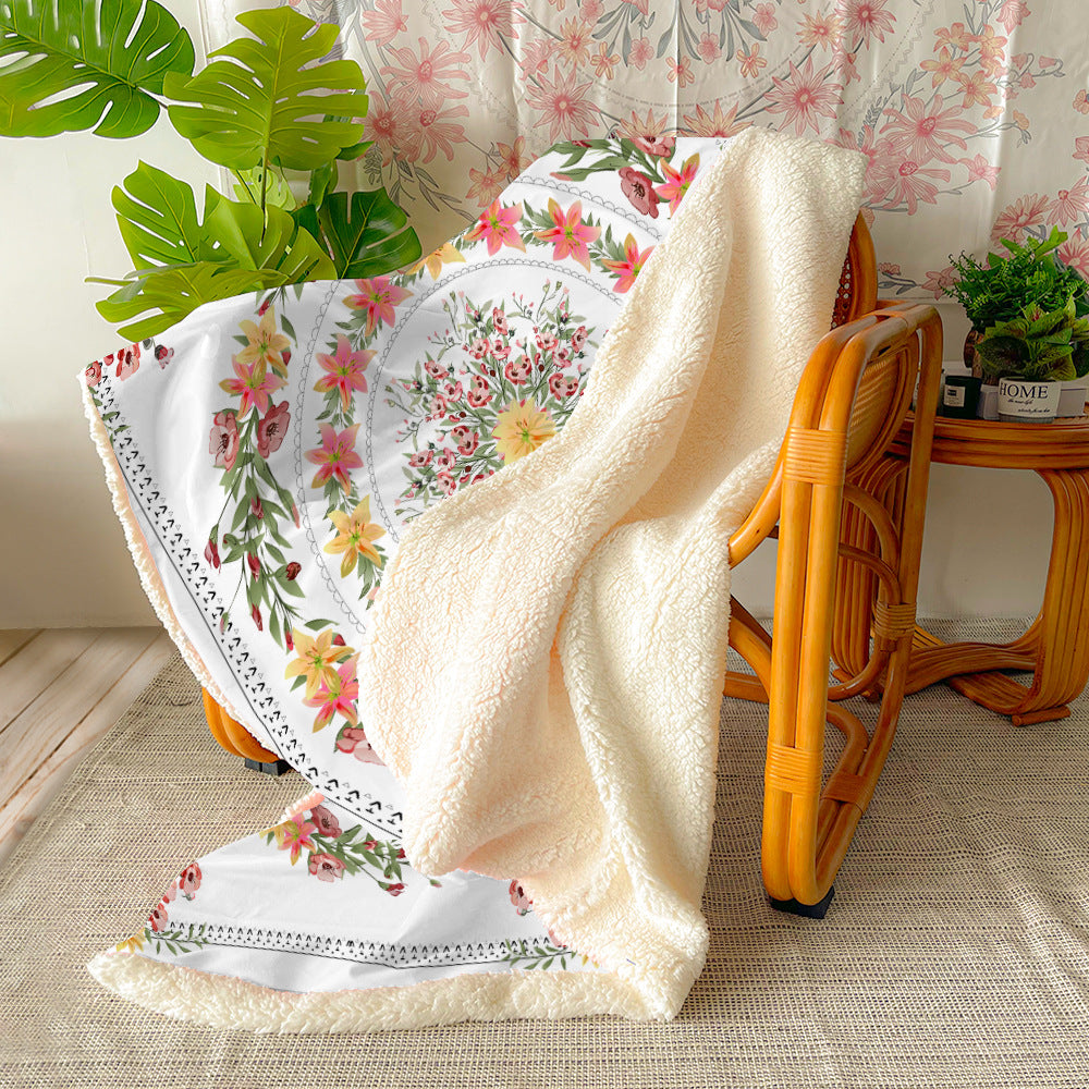 Flannel Blanket Air Conditioning Blanket Napping Blanket - Mubimart - Blankets 