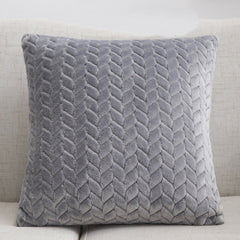 Flannel Solid Color Throw Pillow Sofa Cover Cushion Cover Nordic Style Simple Style - Mubimart -  