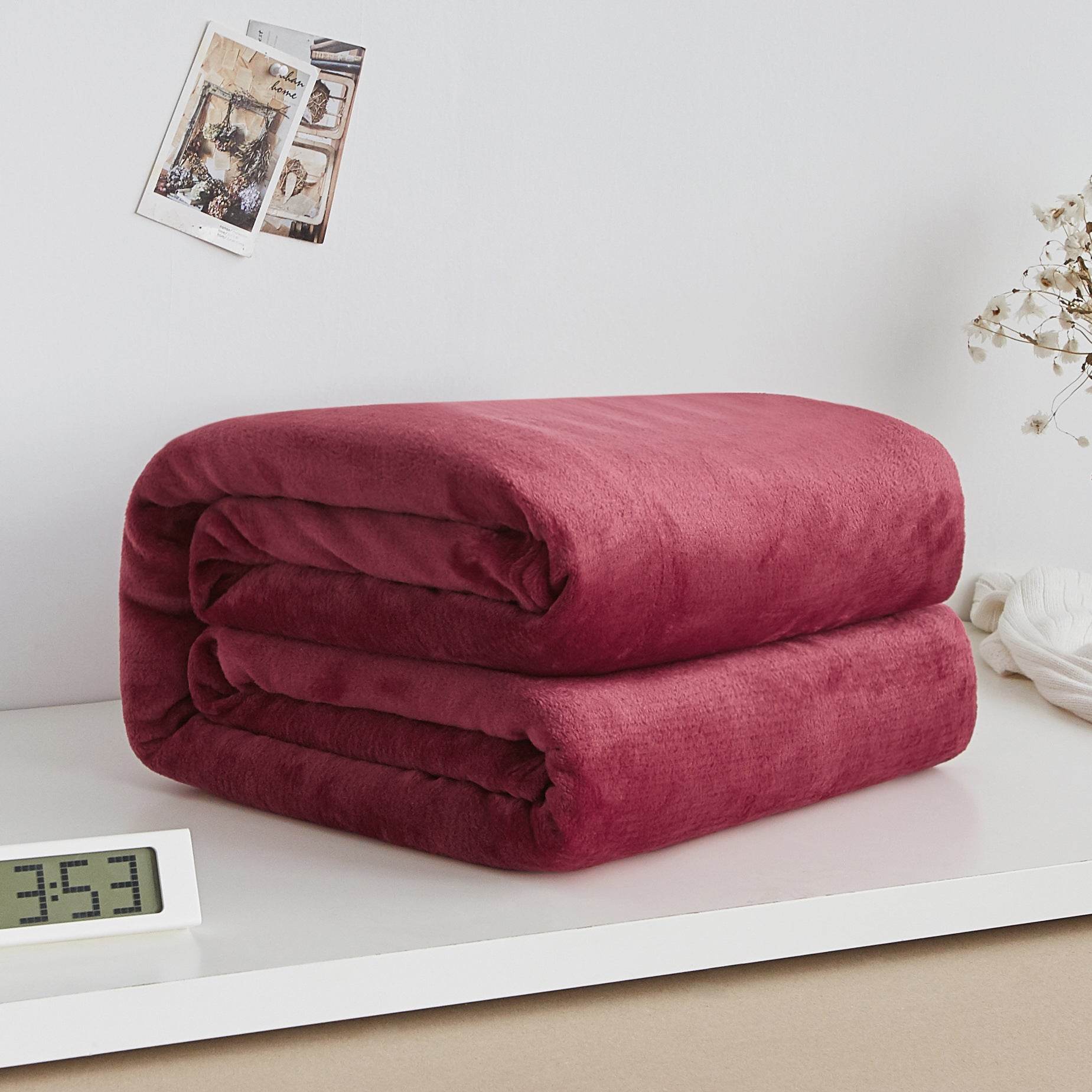 Flannel blanket coral blanket - Mubimart