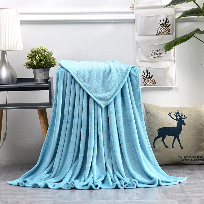 Flannel blanket coral blanket - Mubimart -  