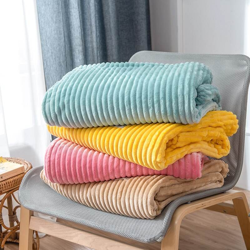 Flannel sheets Solid blanket - Mubimart