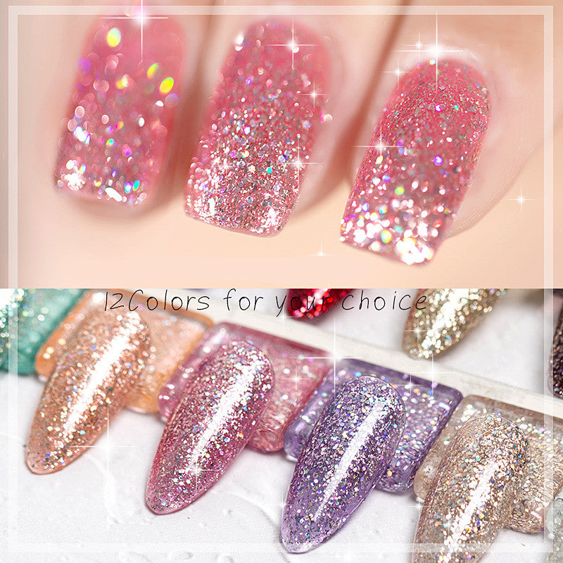 Flash Nail Polish New Super Flash Micro Diamond Nail Shop Special Sequins - Mubimart -  