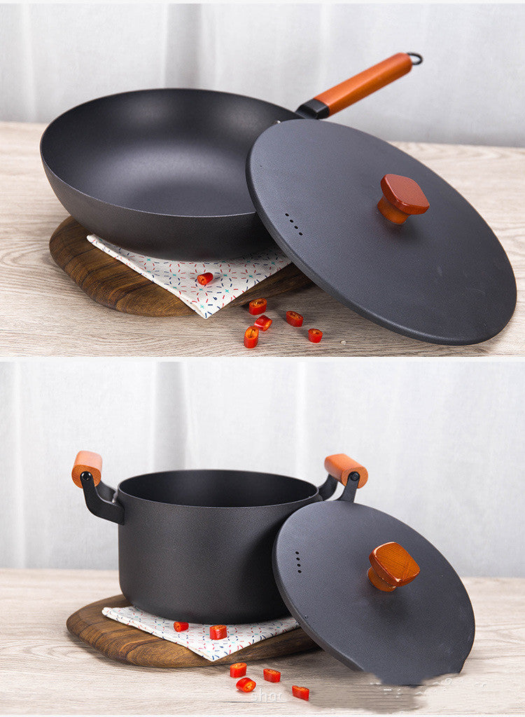 Flat Bottom Non-stick Household Iron Pan Gift - Mubimart -  