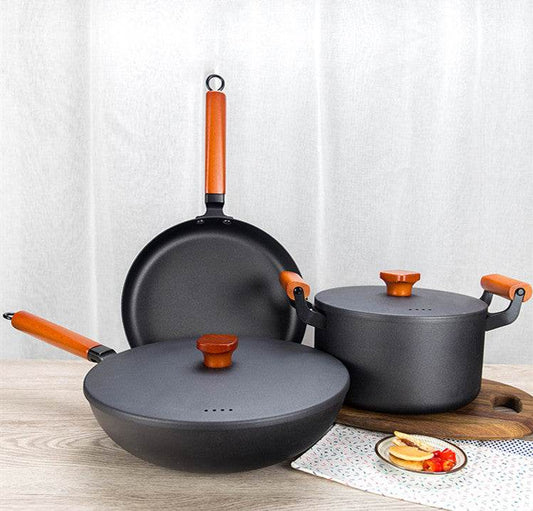 Flat Bottom Non-stick Household Iron Pan Gift - Mubimart