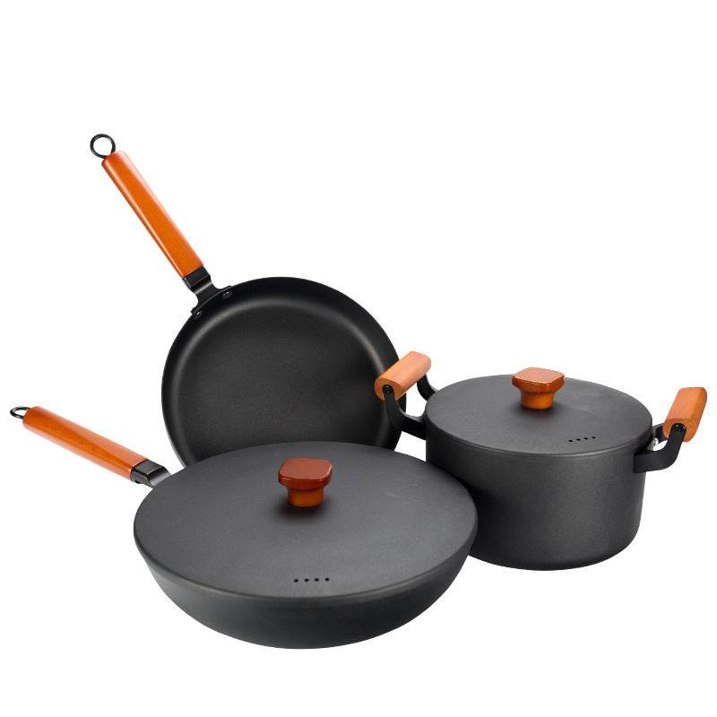 Flat Bottom Non-stick Household Iron Pan Gift - Mubimart
