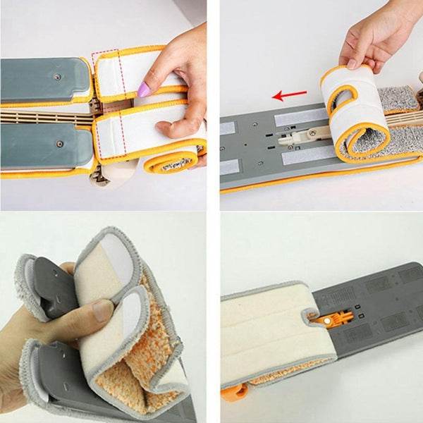 Flat Mop Cloth Cover Mop Head Replacement Cloth Cover Double-Sided Hand-Washing Flat Mop Mop - Mubimart