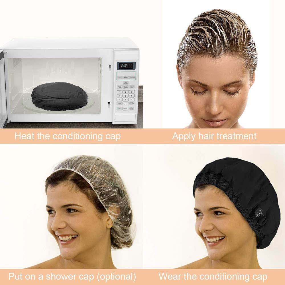 Flaxseed Care Cap Oiled Hair Mask Dry Hair Cap - Mubimart