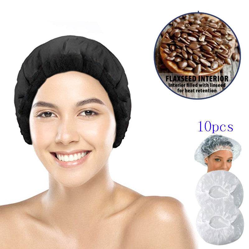 Flaxseed Care Cap Oiled Hair Mask Dry Hair Cap - Mubimart