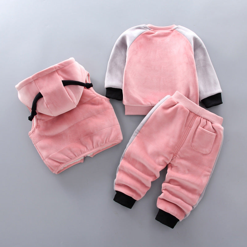 Fleece Thickening Boy Baby Suit Baby Boy Sweater Tide - Mubimart -  