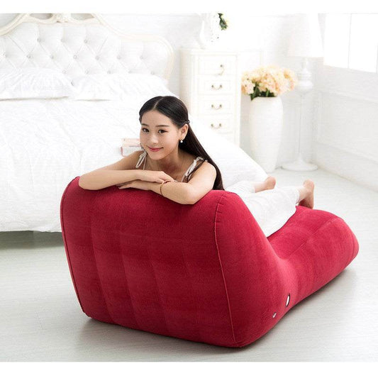 Flocking Inflatable Lazy Sofa Inflatable Adult Sofa Recliner - Mubimart