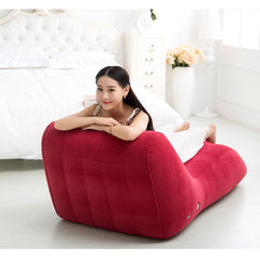 Flocking Inflatable Lazy Sofa Inflatable Adult Sofa Recliner - Mubimart - Furniture 