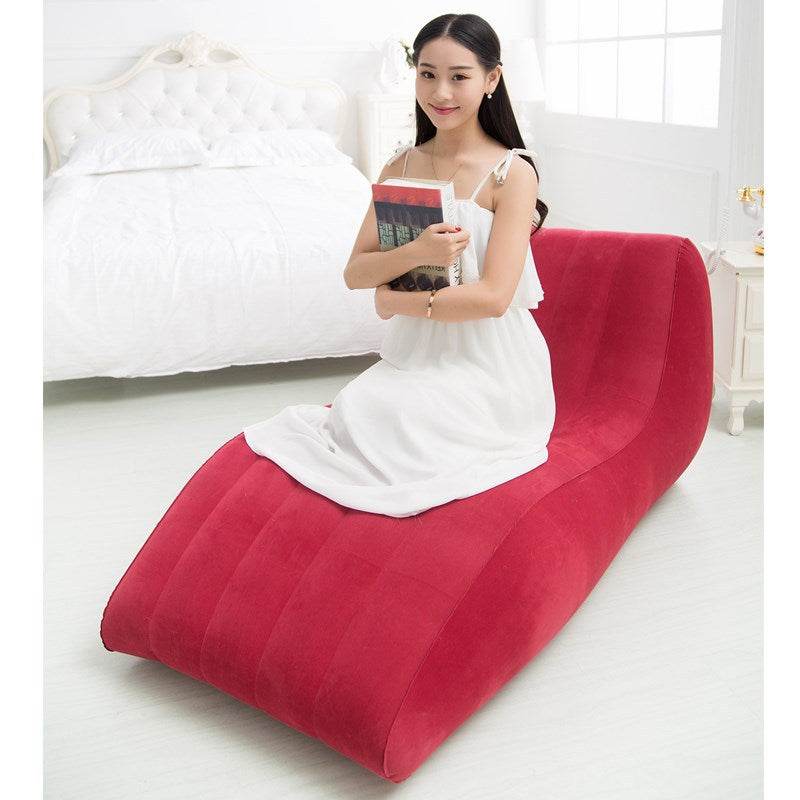 Flocking Inflatable Lazy Sofa Inflatable Adult Sofa Recliner - Mubimart