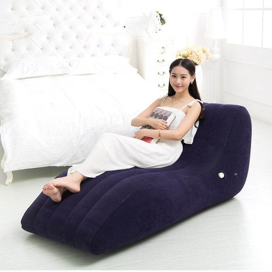 Flocking Inflatable Lazy Sofa Inflatable Adult Sofa Recliner - Mubimart