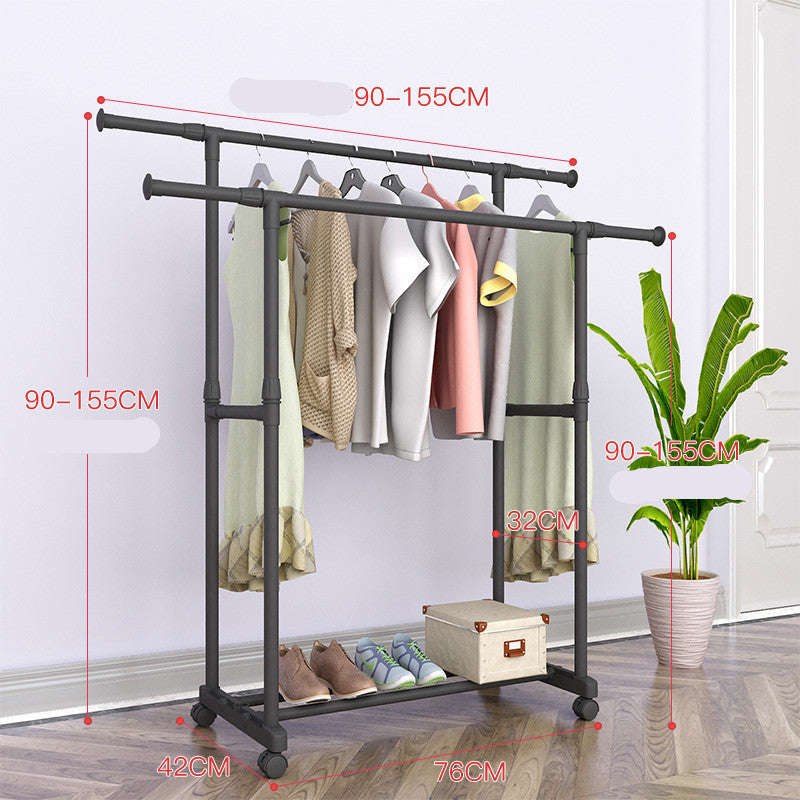 Floor Drying Rack Hanger Clothes - Mubimart -  