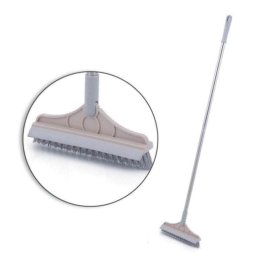 Floor Gap Cleaning Bristles Brush V-broom Rubber Wiper Glass Bathroom Toilet Tile Water Drying Dust Pet Hair Household Scraper - Mubimart