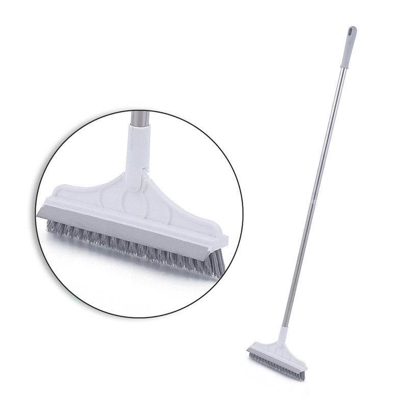 Floor Gap Cleaning Bristles Brush V-broom Rubber Wiper Glass Bathroom Toilet Tile Water Drying Dust Pet Hair Household Scraper - Mubimart