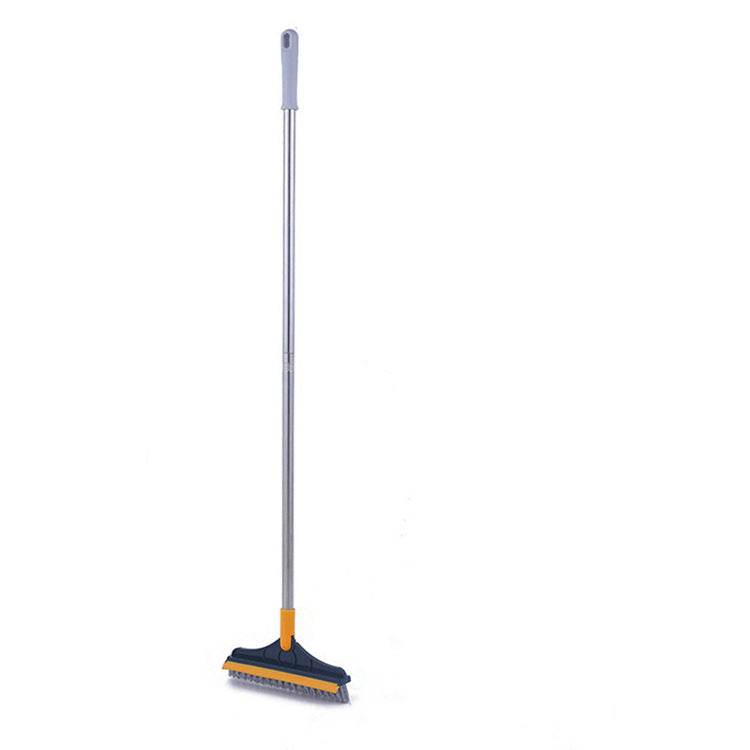 Floor Gap Cleaning Bristles Brush V-broom Rubber Wiper Glass Bathroom Toilet Tile Water Drying Dust Pet Hair Household Scraper - Mubimart