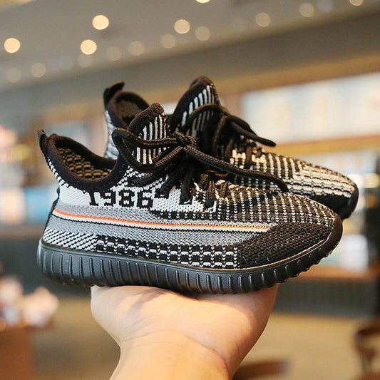 Flying woven sneakers girls shoes boys shoes mesh shoes - Mubimart