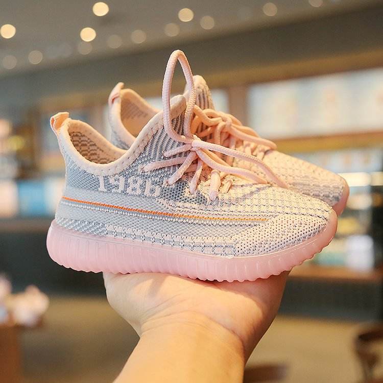 Flying woven sneakers girls shoes boys shoes mesh shoes - Mubimart