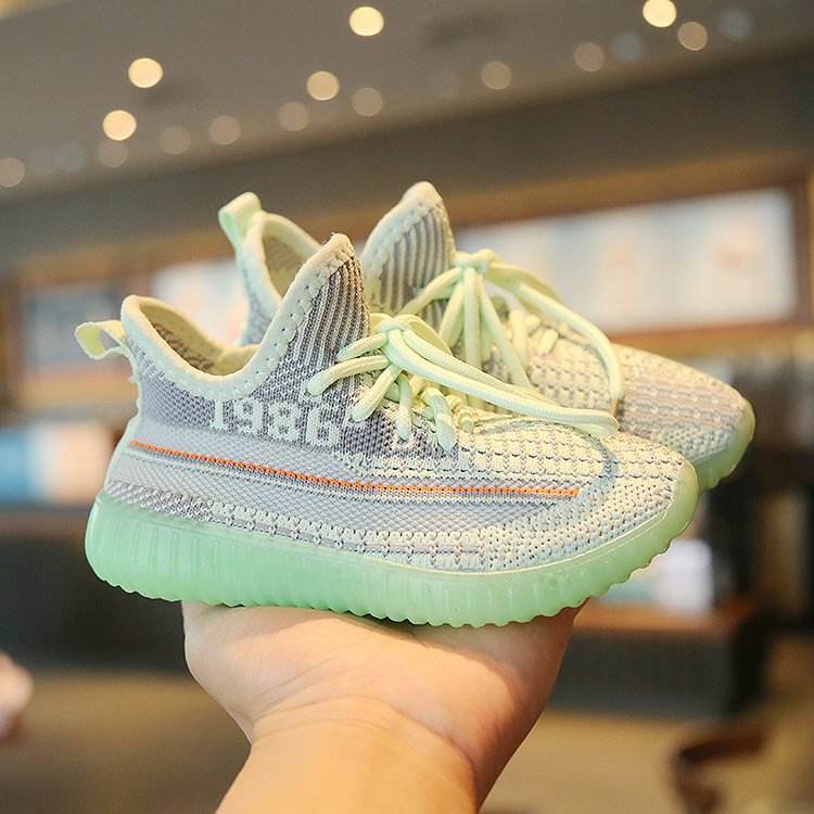 Flying woven sneakers girls shoes boys shoes mesh shoes - Mubimart