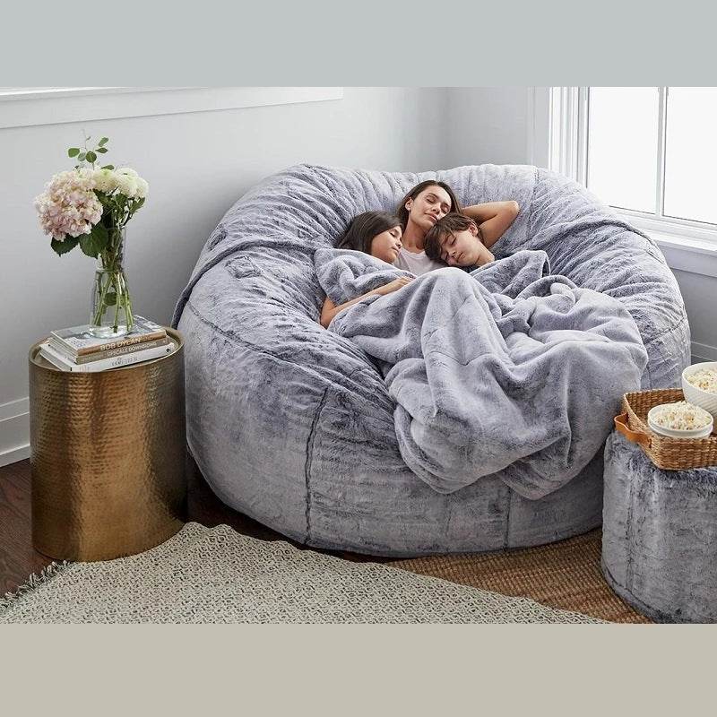 Foam Furniture Bean Bag Sofa Cover - Mubimart