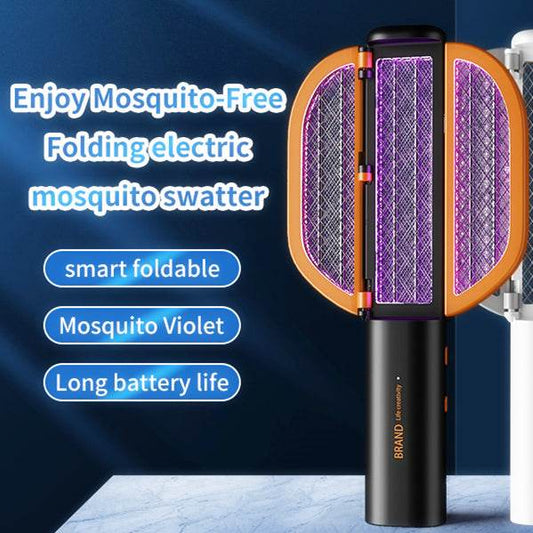 Foldable Electric Mosquito Killer Fly Swatter Bug Zapper Anti Moustique Rechargeable For Indoor And Outdoor Patio Camp - Mubimart